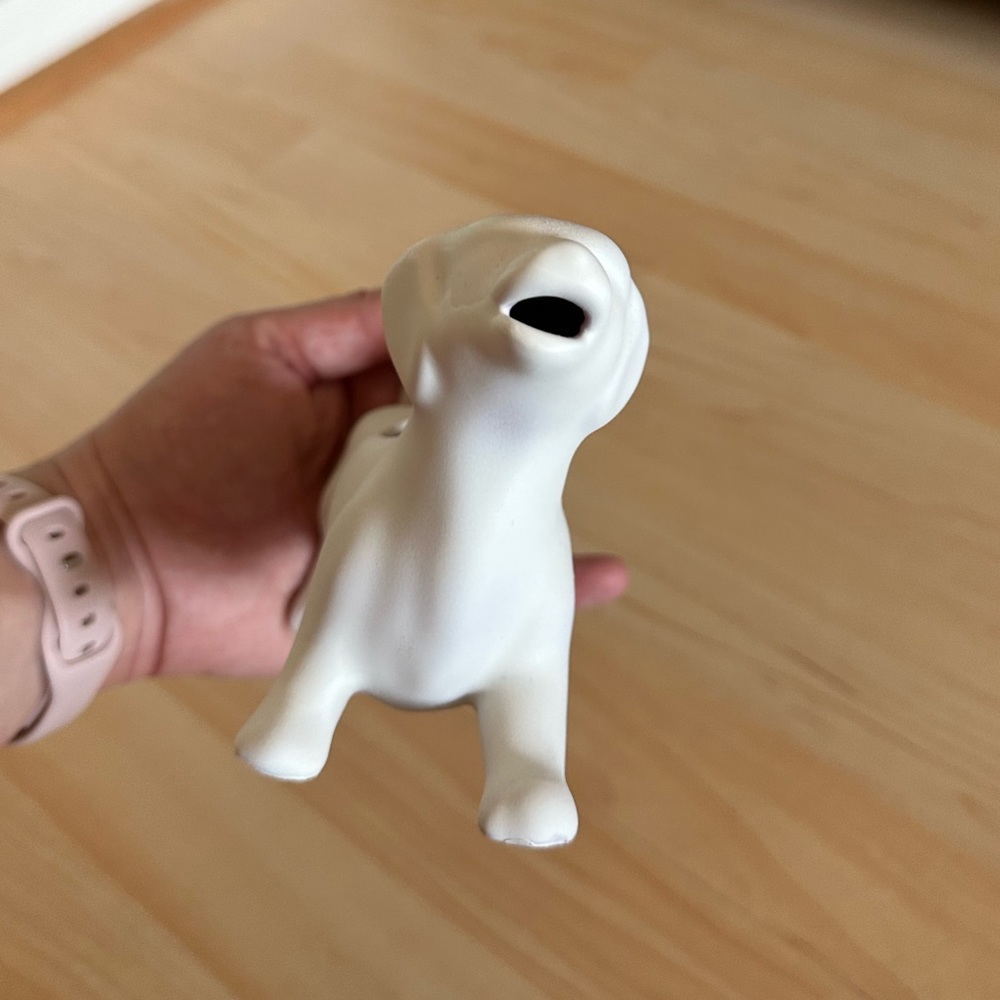 White Ceramic Dog Gravy Boat or Creamer - Picture 3 of 8